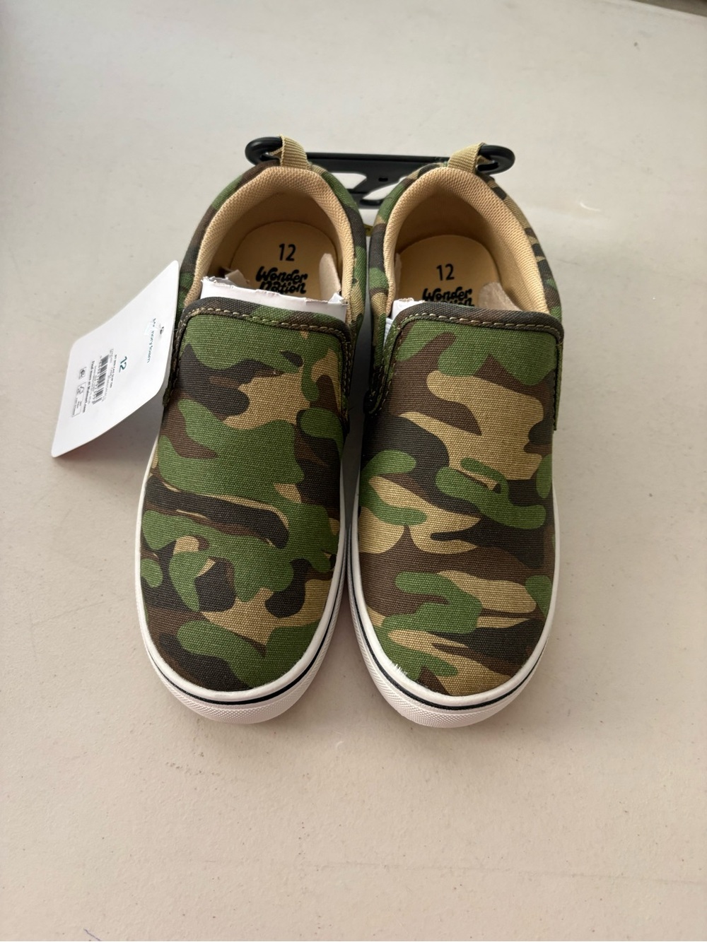 Toddlers Slip-On Sneakers - Green Camo New sz 12